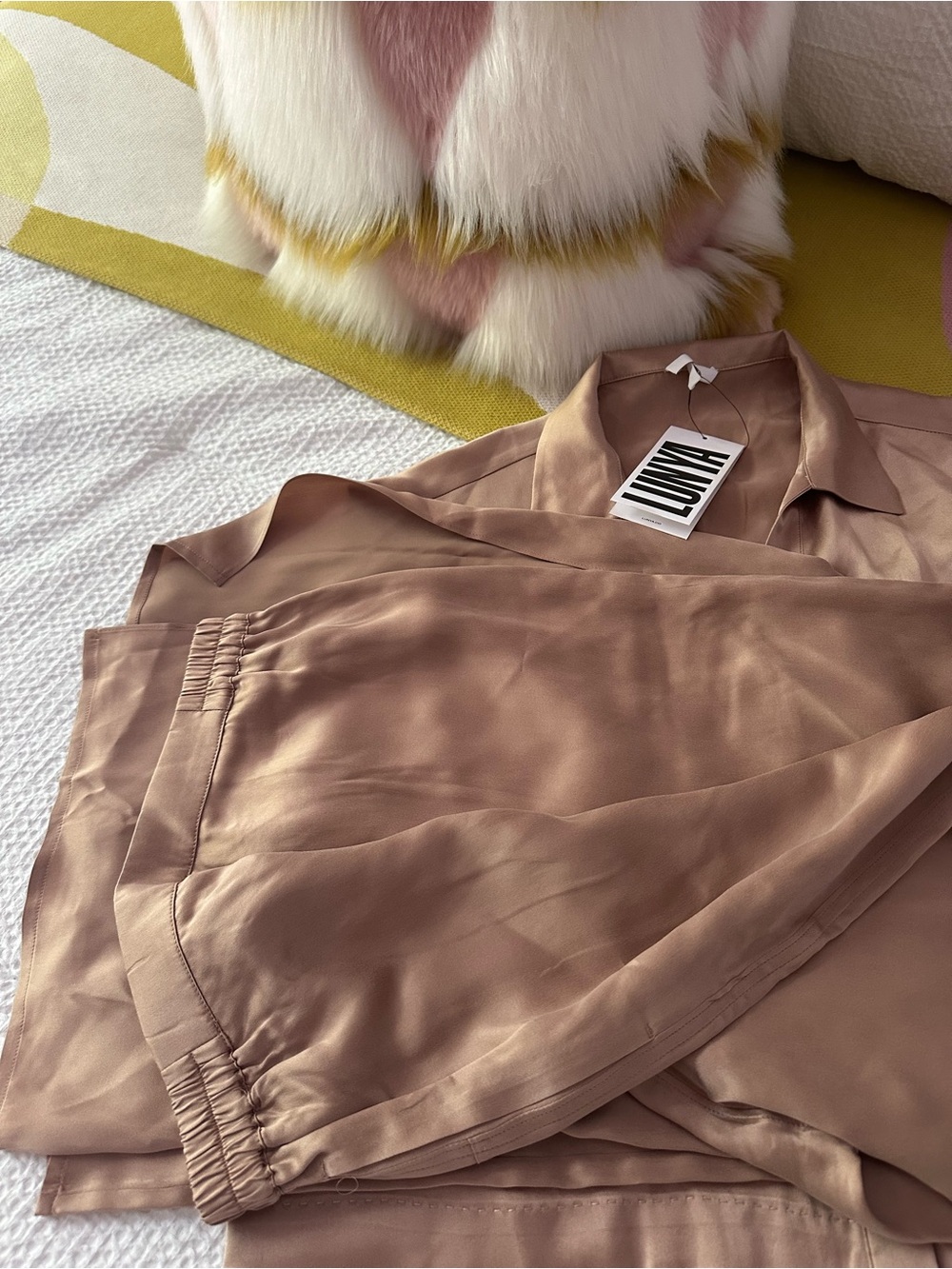 lunya washable silk high rise pant set - Picture 3 of 5